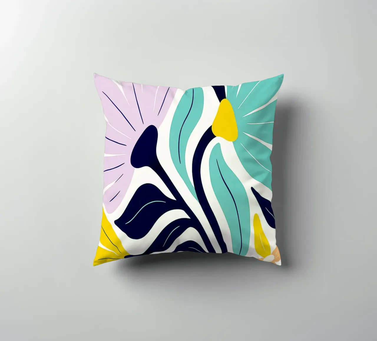 Flowers Abstract Art decorative cushion by Bulaxtims