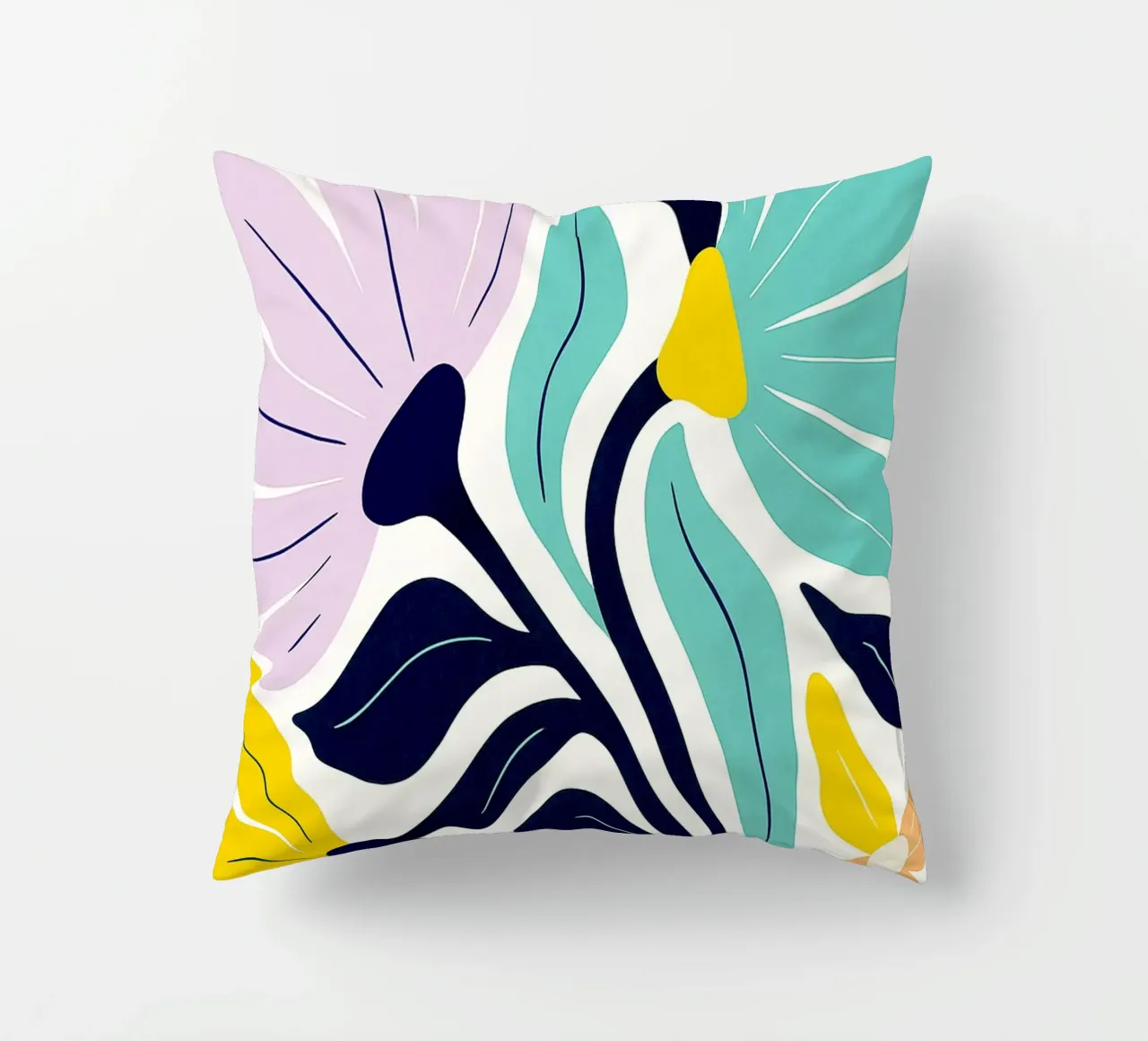 Flowers Abstract Art decorative cushion by Bulaxtims
