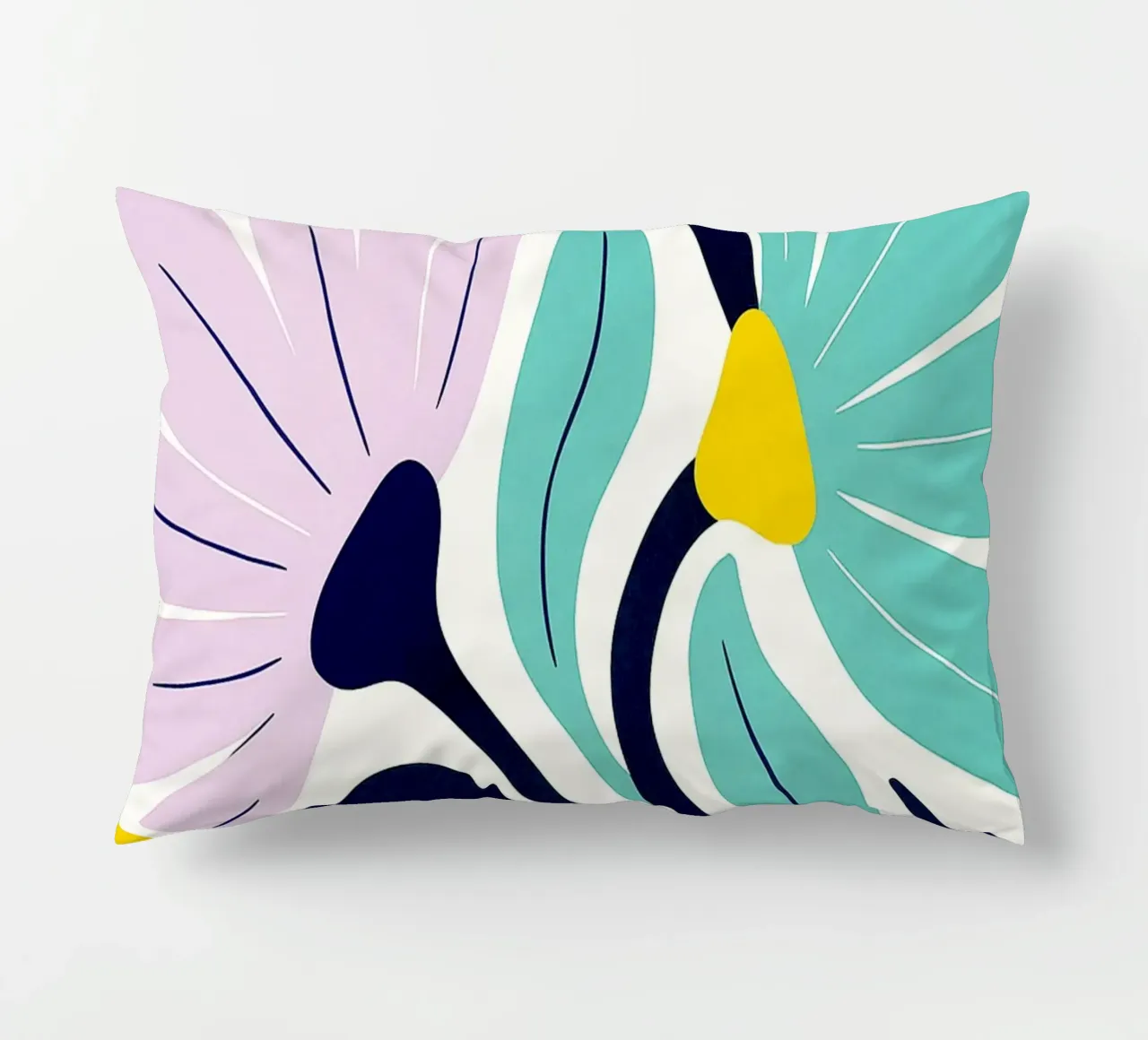 Flowers Abstract Art decorative cushion by Bulaxtims