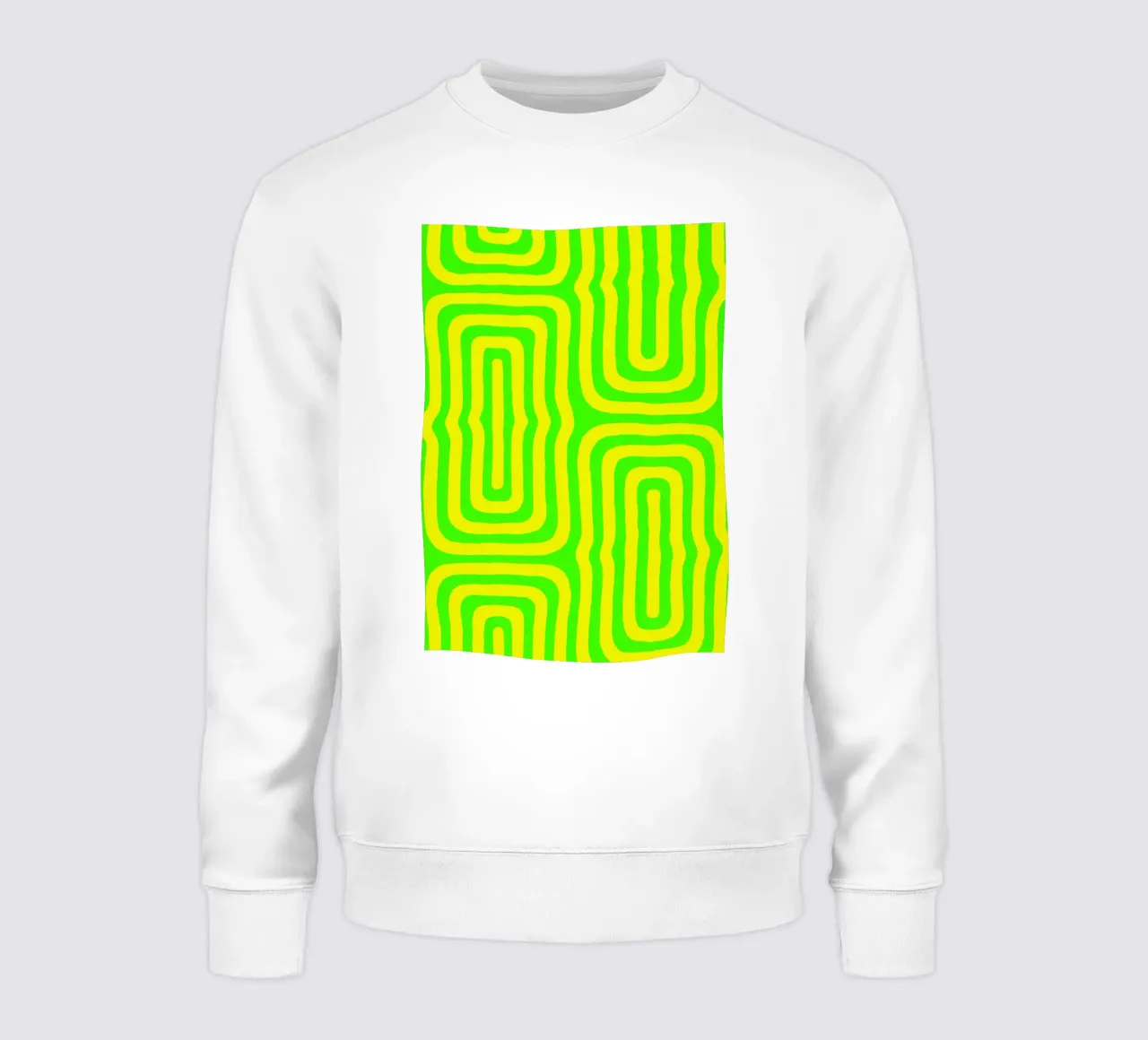 Ligne verte jaune art abstrait sweat de Bulaxtims