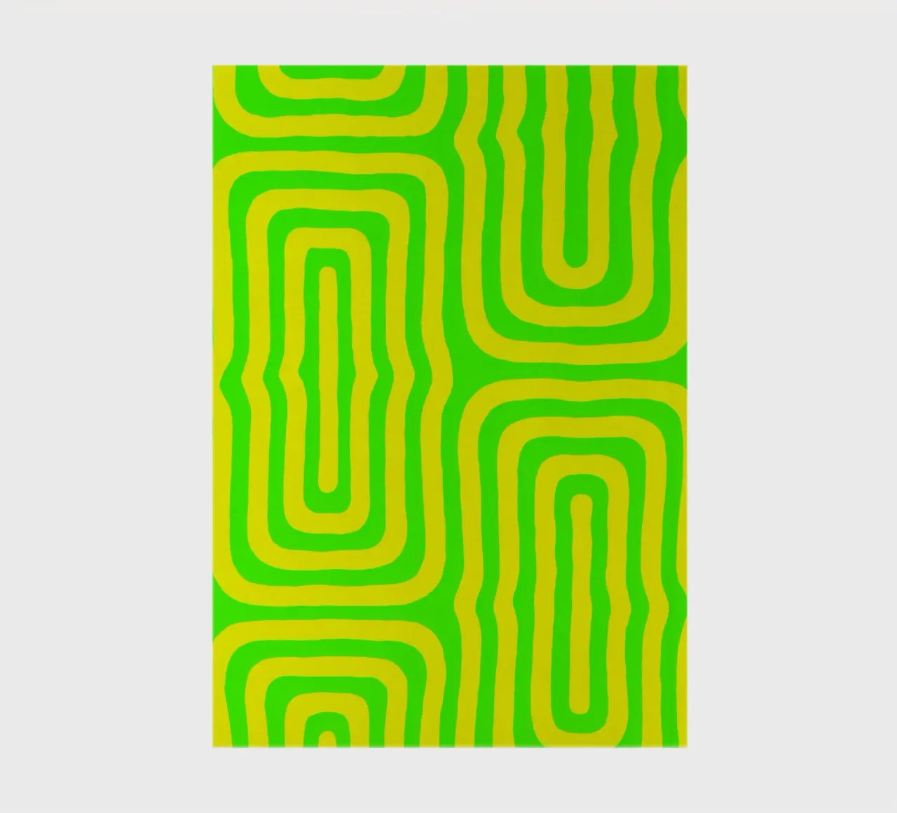 Ligne verte jaune art abstrait carnet de notes de Bulaxtims