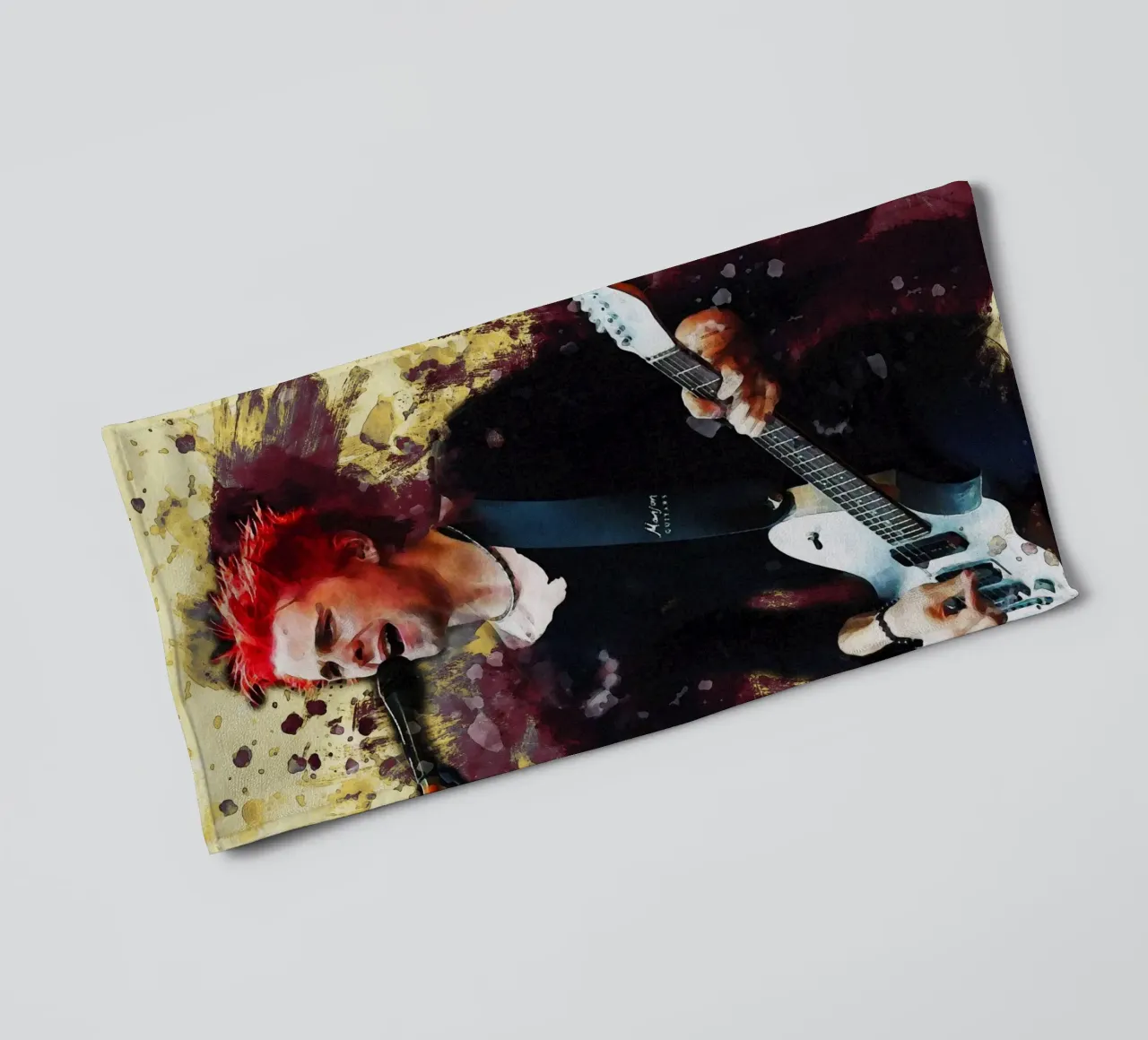 Smudge Matt Bellamy towel by Gunawan Rb