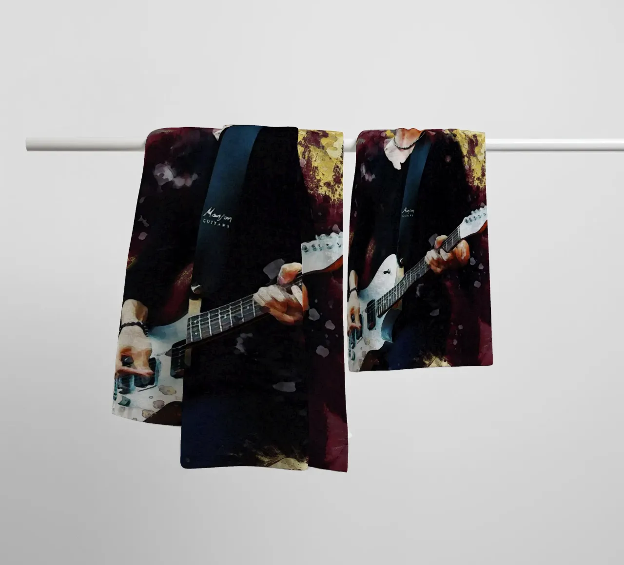 Smudge Matt Bellamy towel by Gunawan Rb