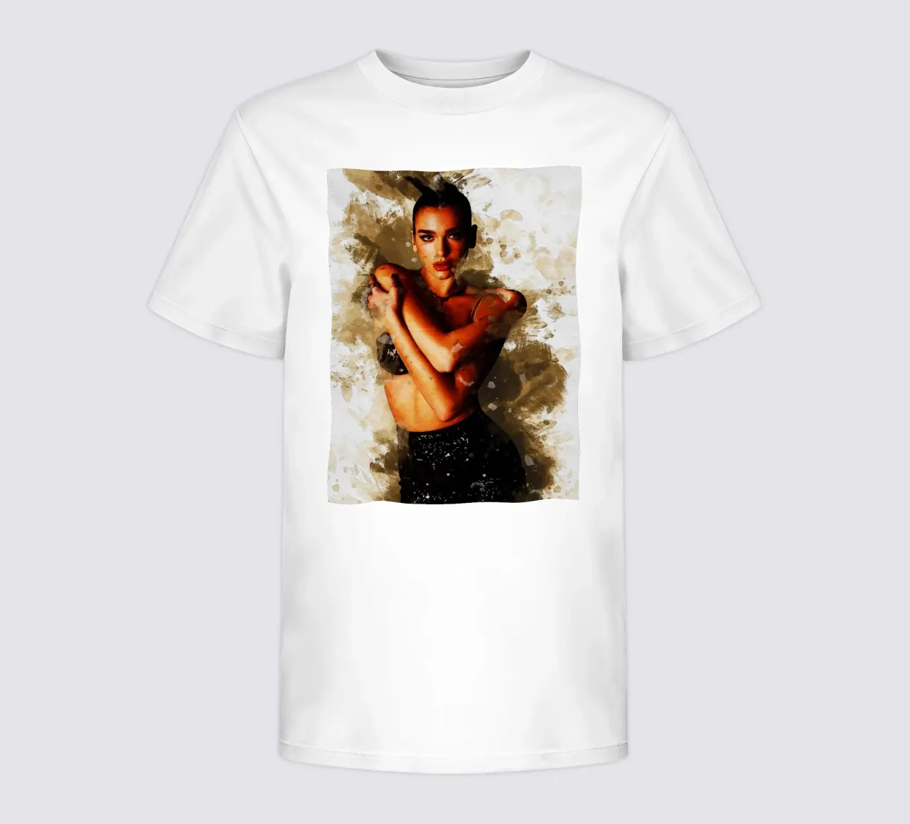 Smudge of Dua Lipa kids t-shirt by Gunawan Rb