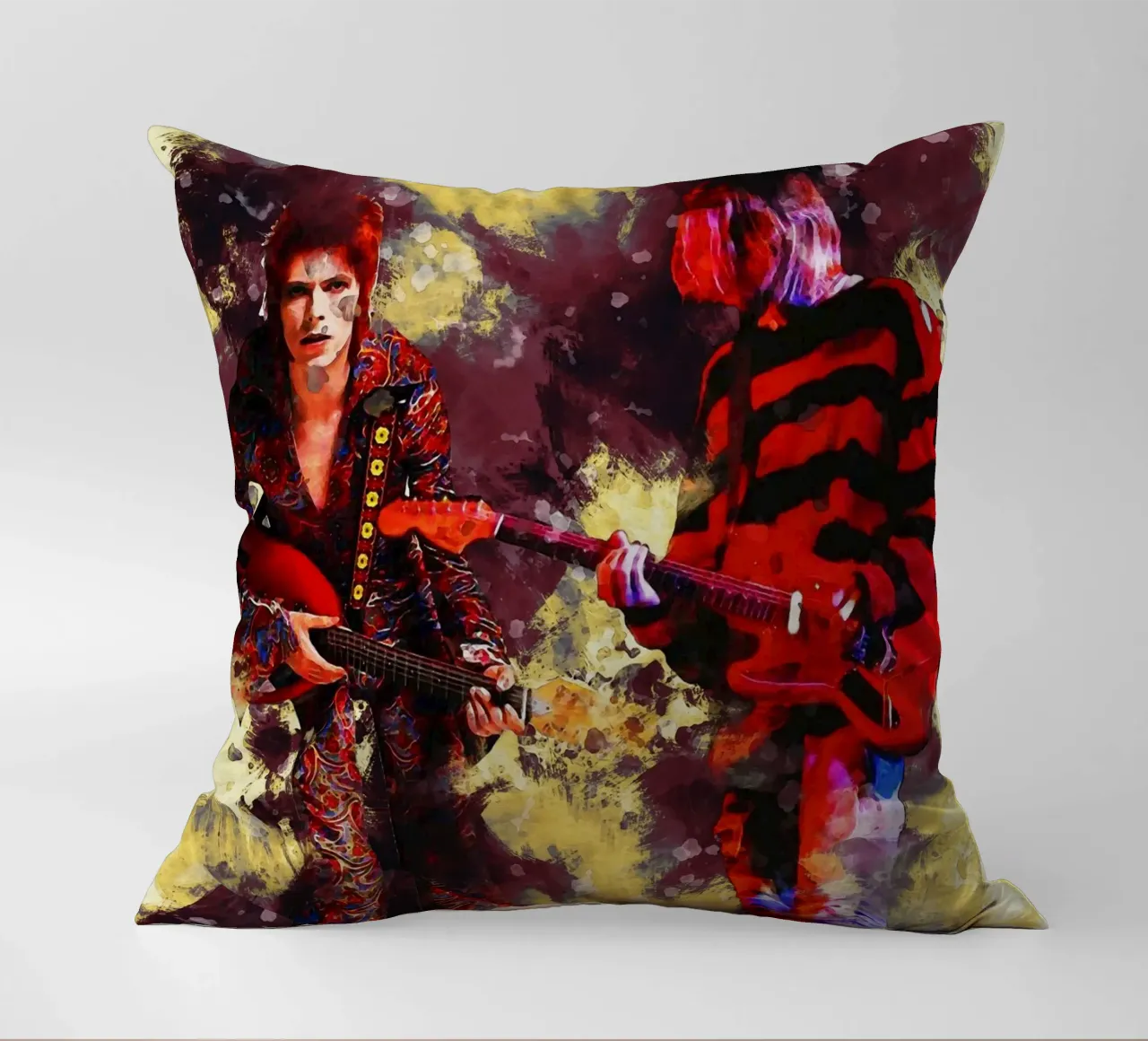 Sbaffo di Bowie e Cobain cuscino da Gunawan Rb