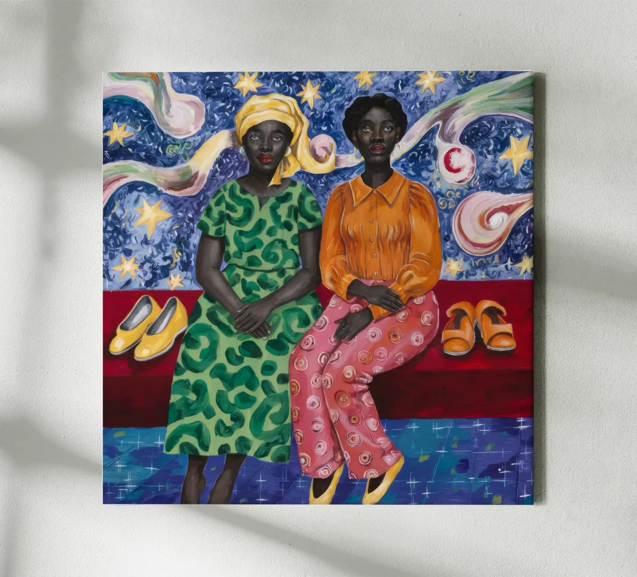 Cosmic Connection canvas with Floater frame by Ebony Carpenter