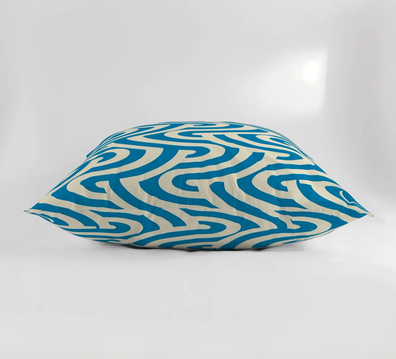 Ocean Waves Abstract Art decorative cushion by Bulaxtims