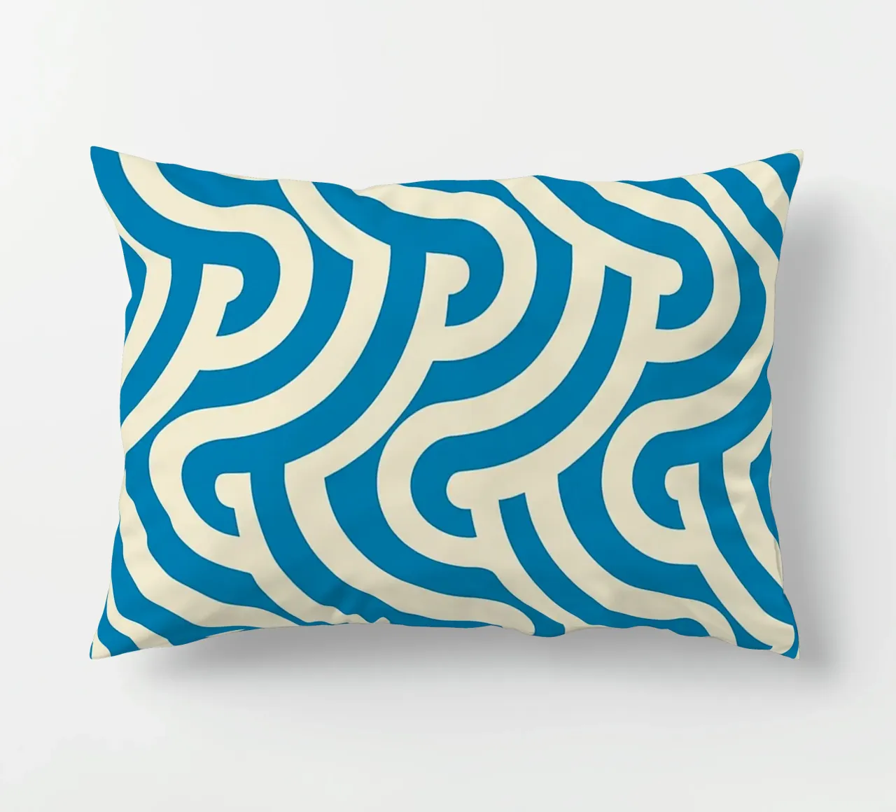 Ocean Waves Abstract Art decorative cushion by Bulaxtims