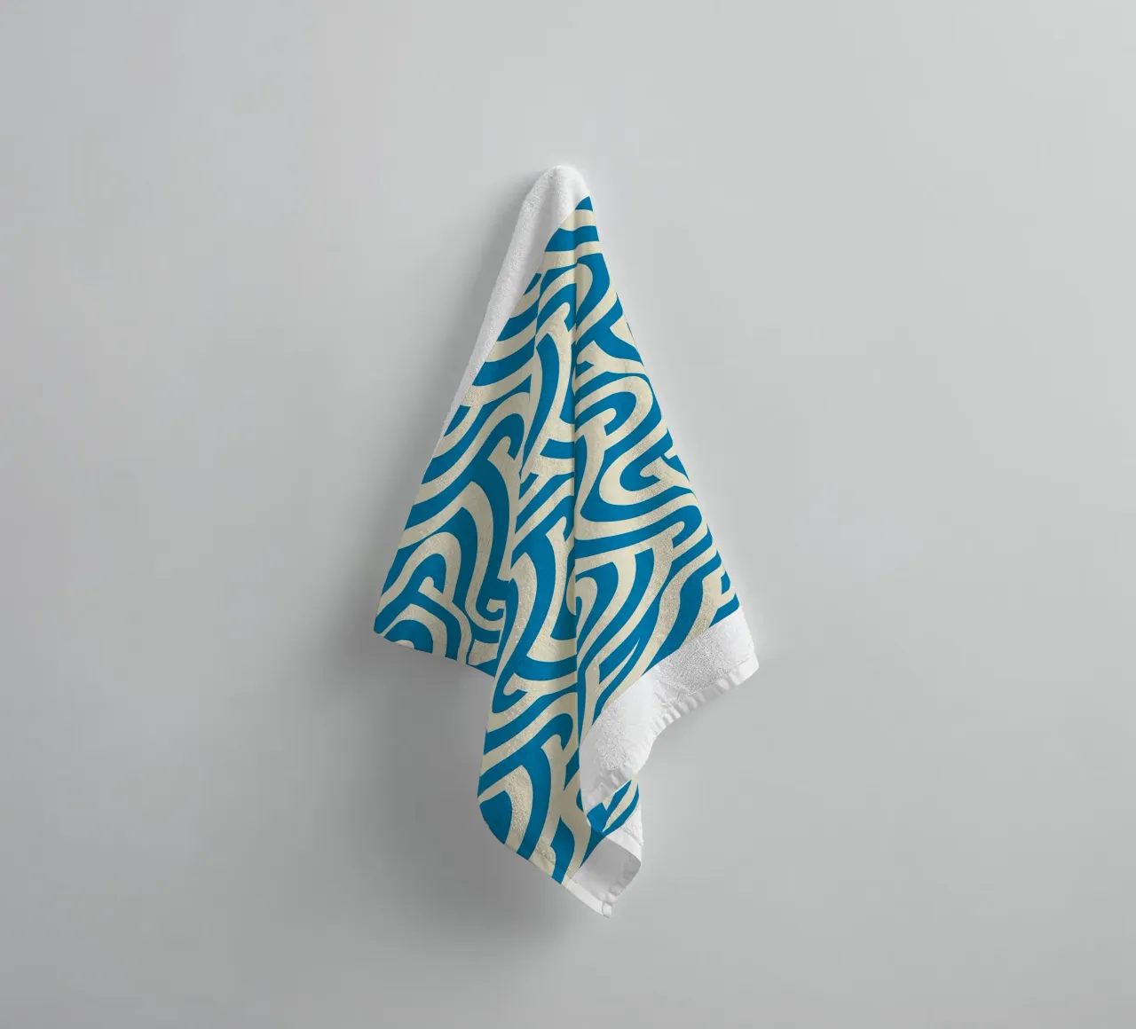Ocean Waves Abstract Art towel by Bulaxtims