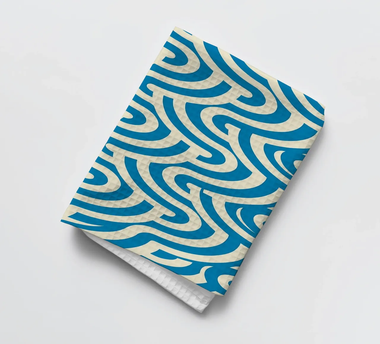 Abstracte kunst van oceaangolven theedoek van Bulaxtims