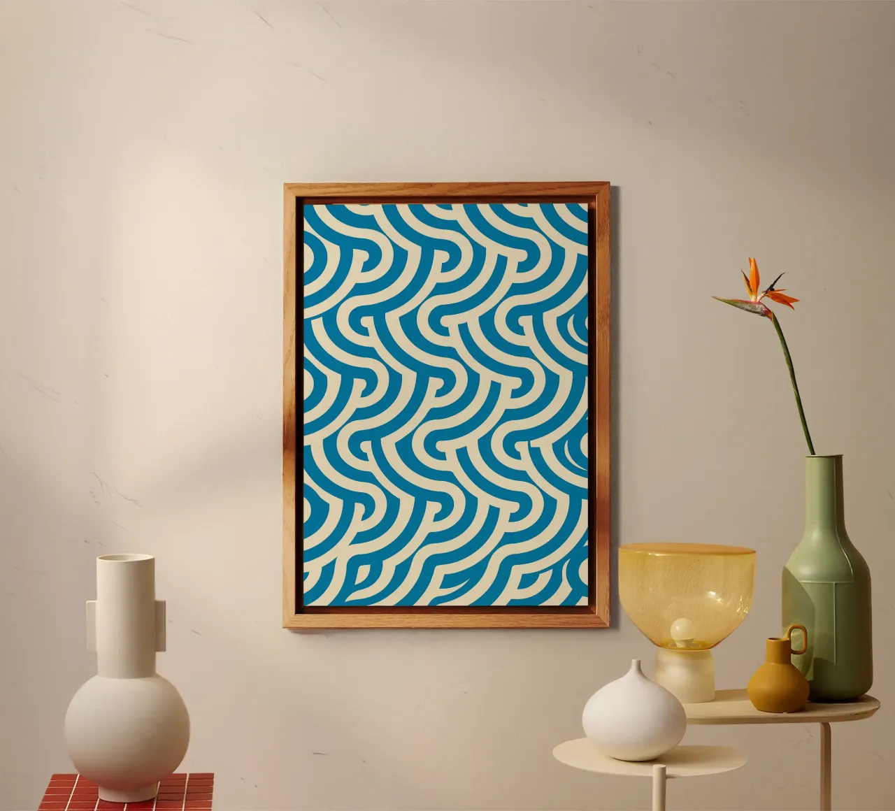 Ocean Waves Abstract Art alu-dibond by Bulaxtims