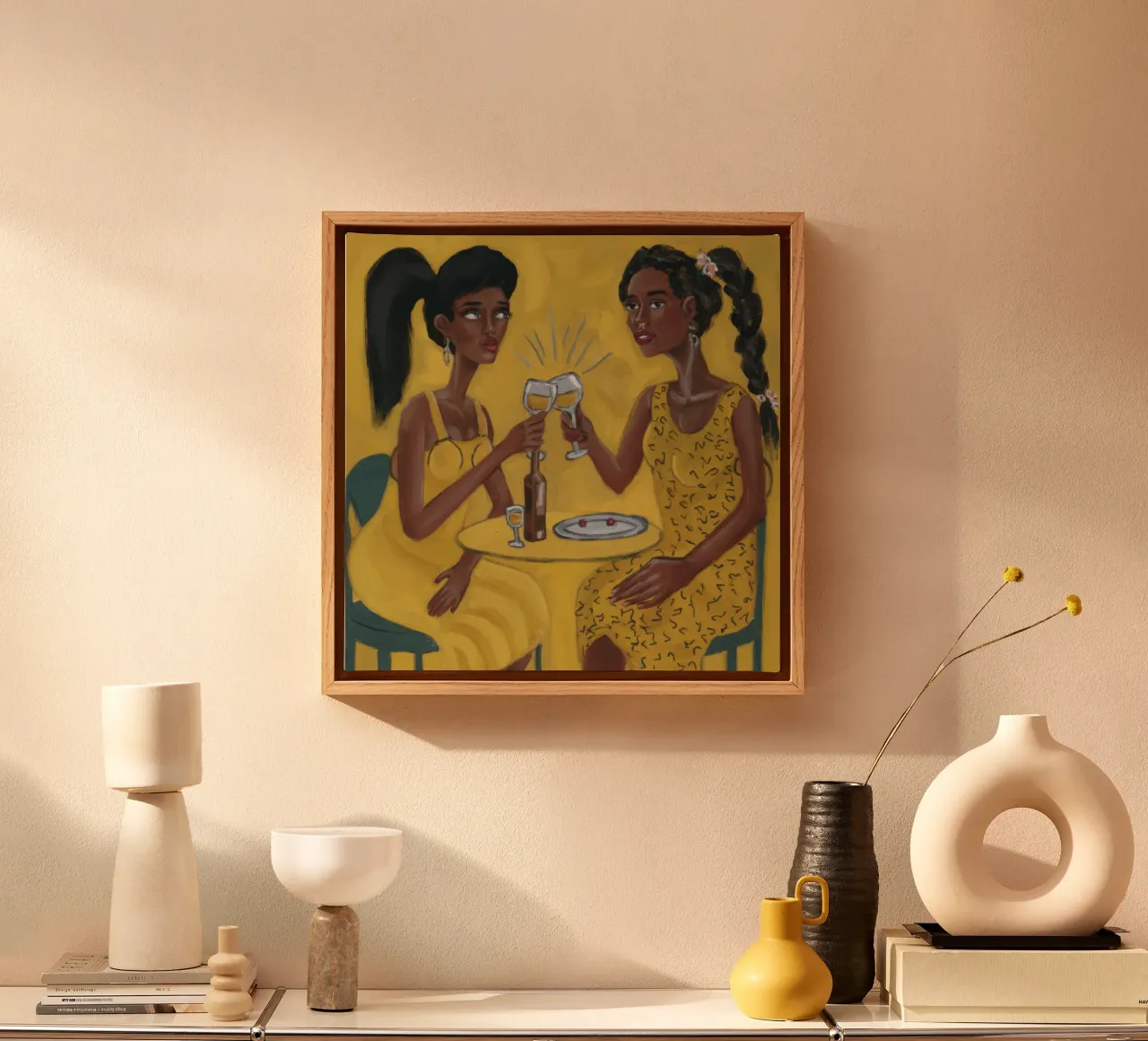 Toasting Moments canvas by Ebony Carpenter