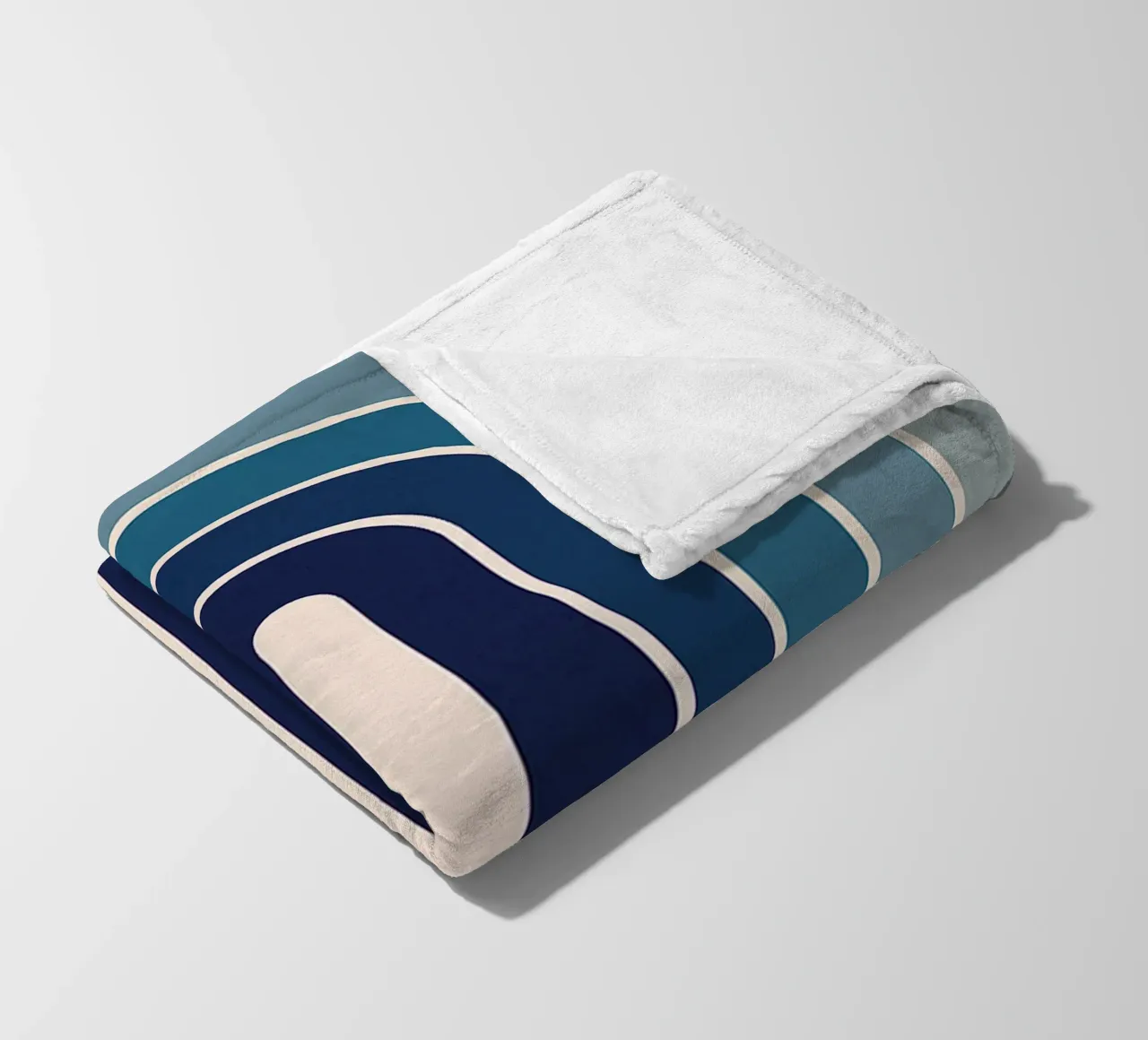 Rainbow Line Abstract Art fleece blanket by Bulaxtims