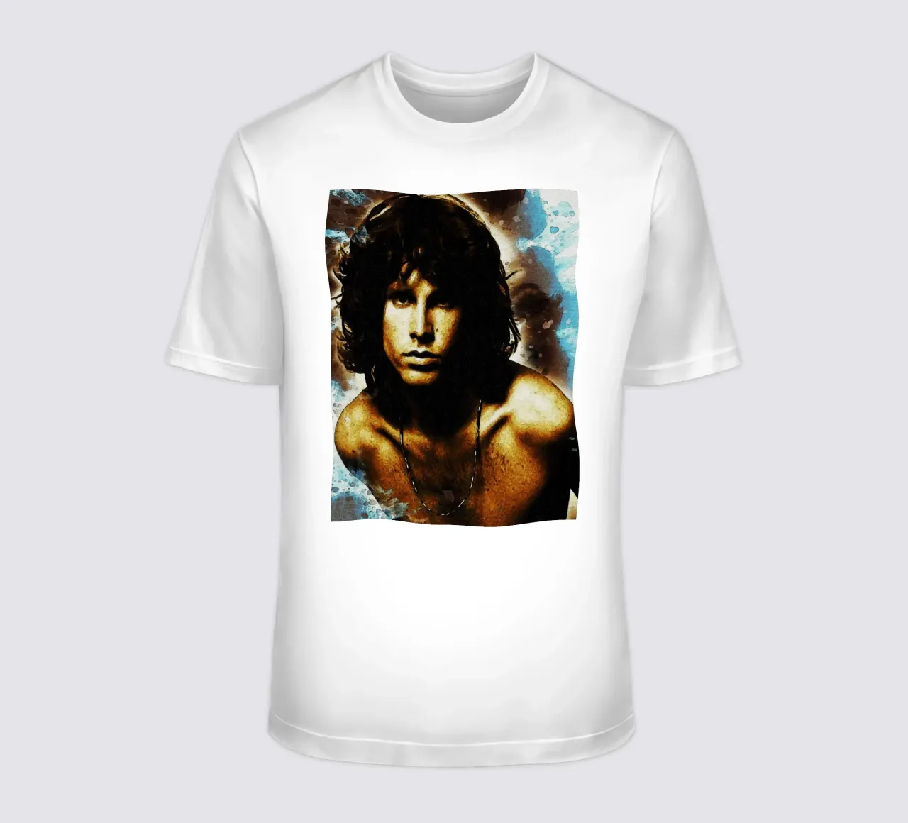 Macchia di ritratto Jim Morrison t-shirt da Gunawan Rb