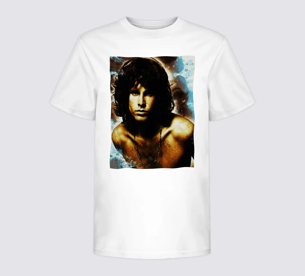 Smudge of Portrait Jim Morrison kids t-shirt by Gunawan Rb