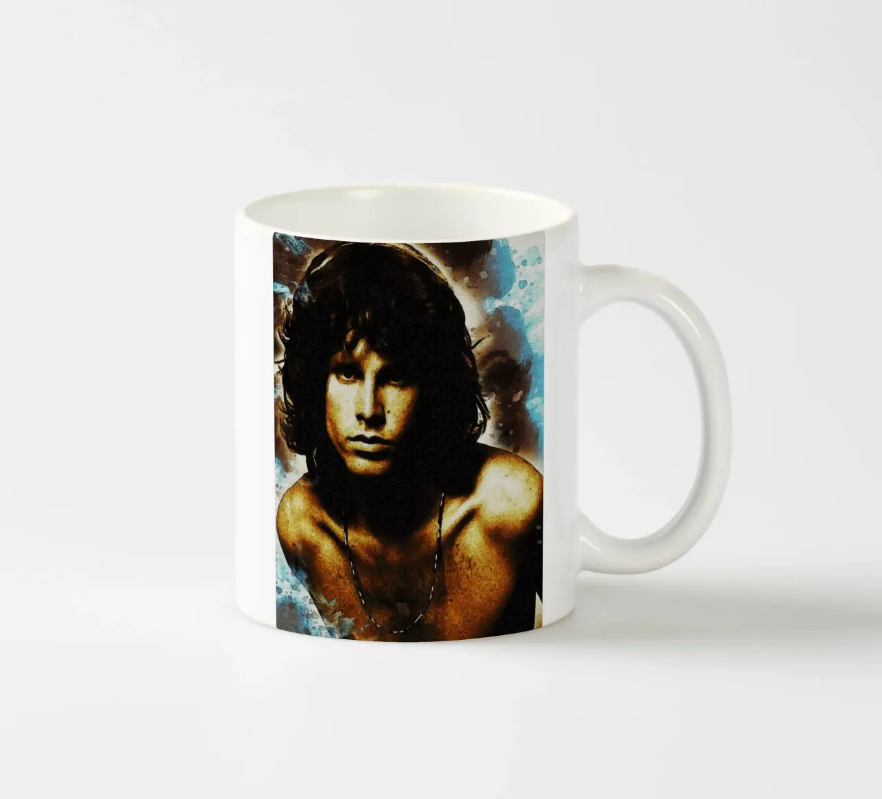 Macchia di ritratto Jim Morrison tazza in ceramica da Gunawan Rb