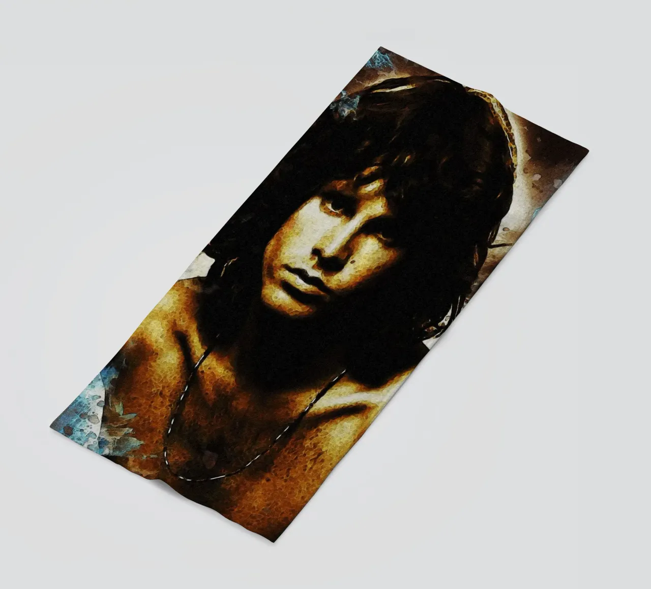 Smudge von Porträt Jim Morrison Strandtuch von Gunawan Rb