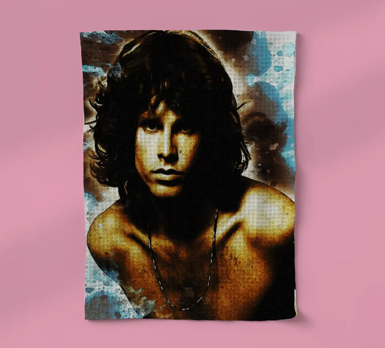 Macchia di ritratto Jim Morrison canovaccio da cucina da Gunawan Rb
