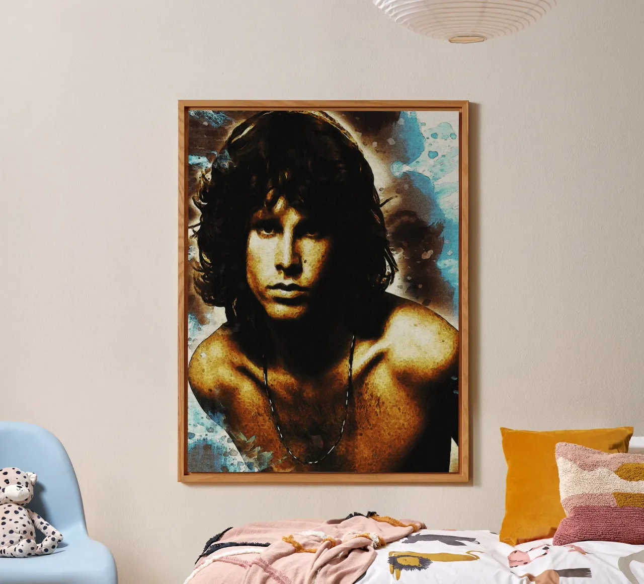 Macchia di ritratto Jim Morrison alluminio dibond da Gunawan Rb