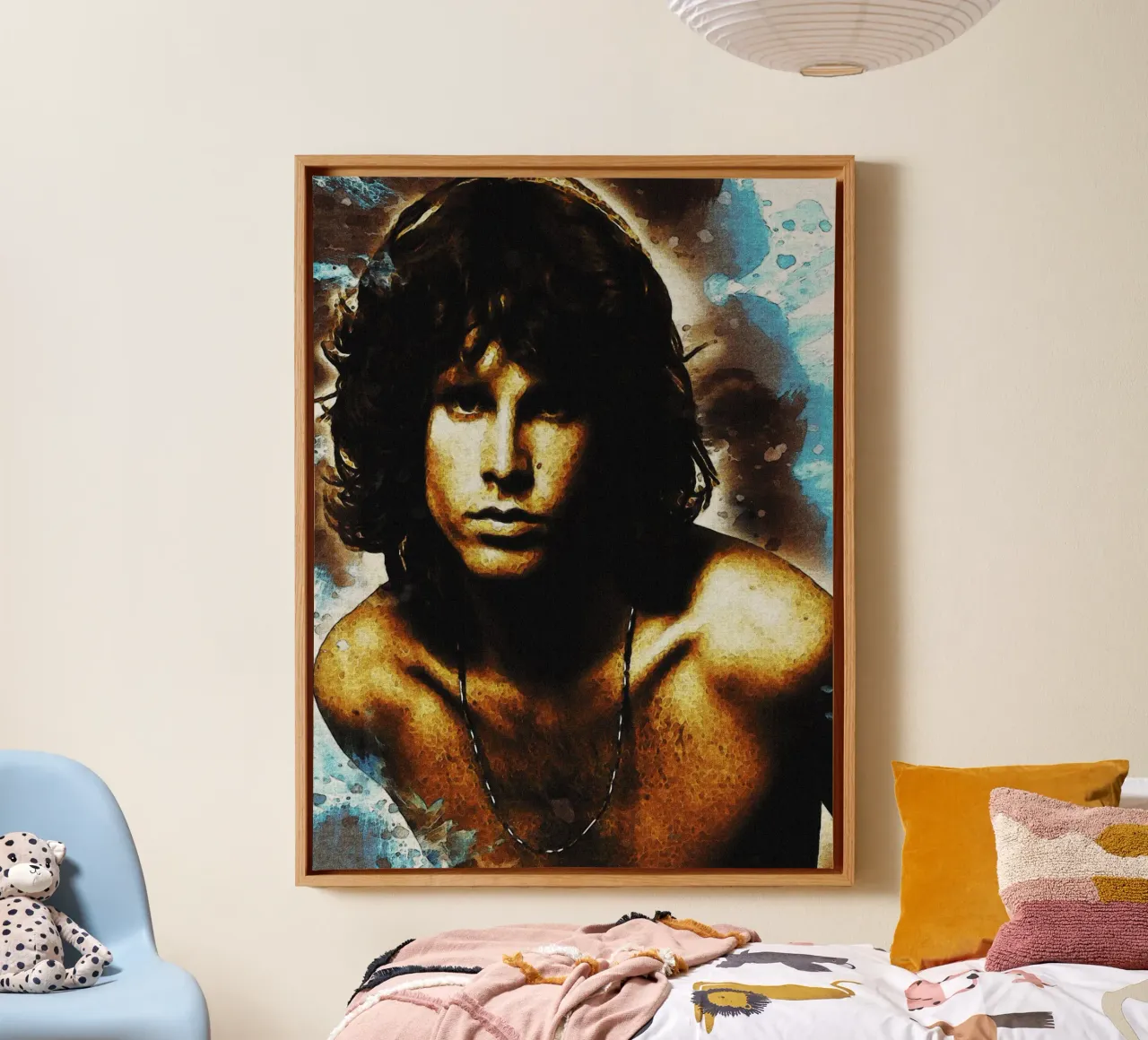 Smudge of Portrait Jim Morrison canvas by Gunawan Rb
