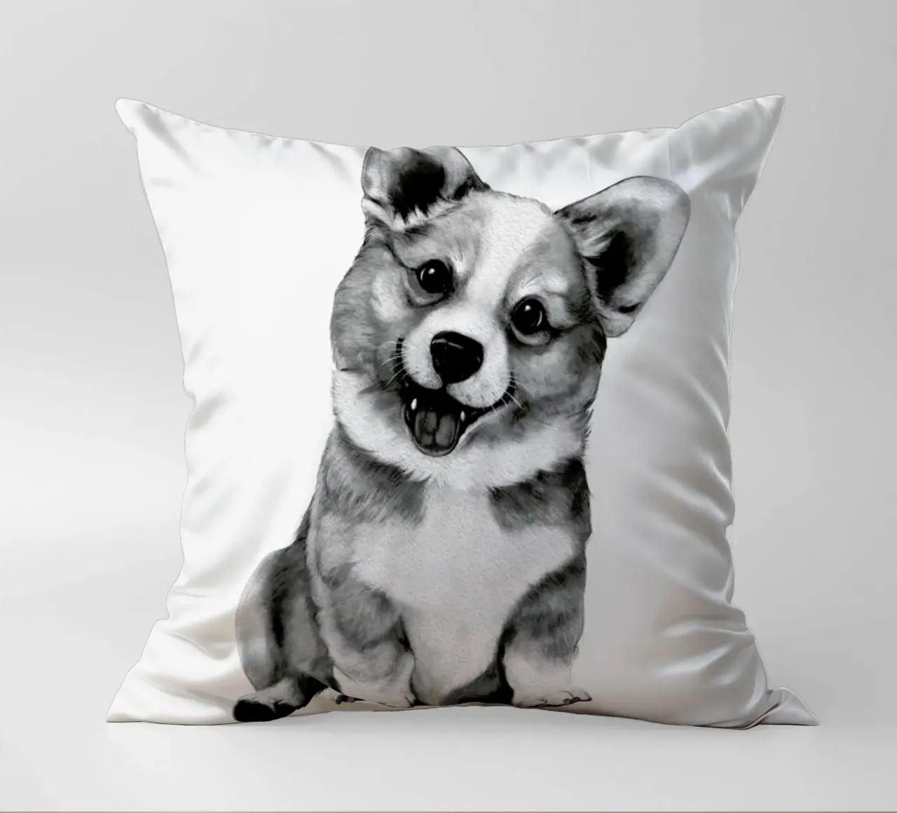 Happy Corgi cuscino da Laura Graves