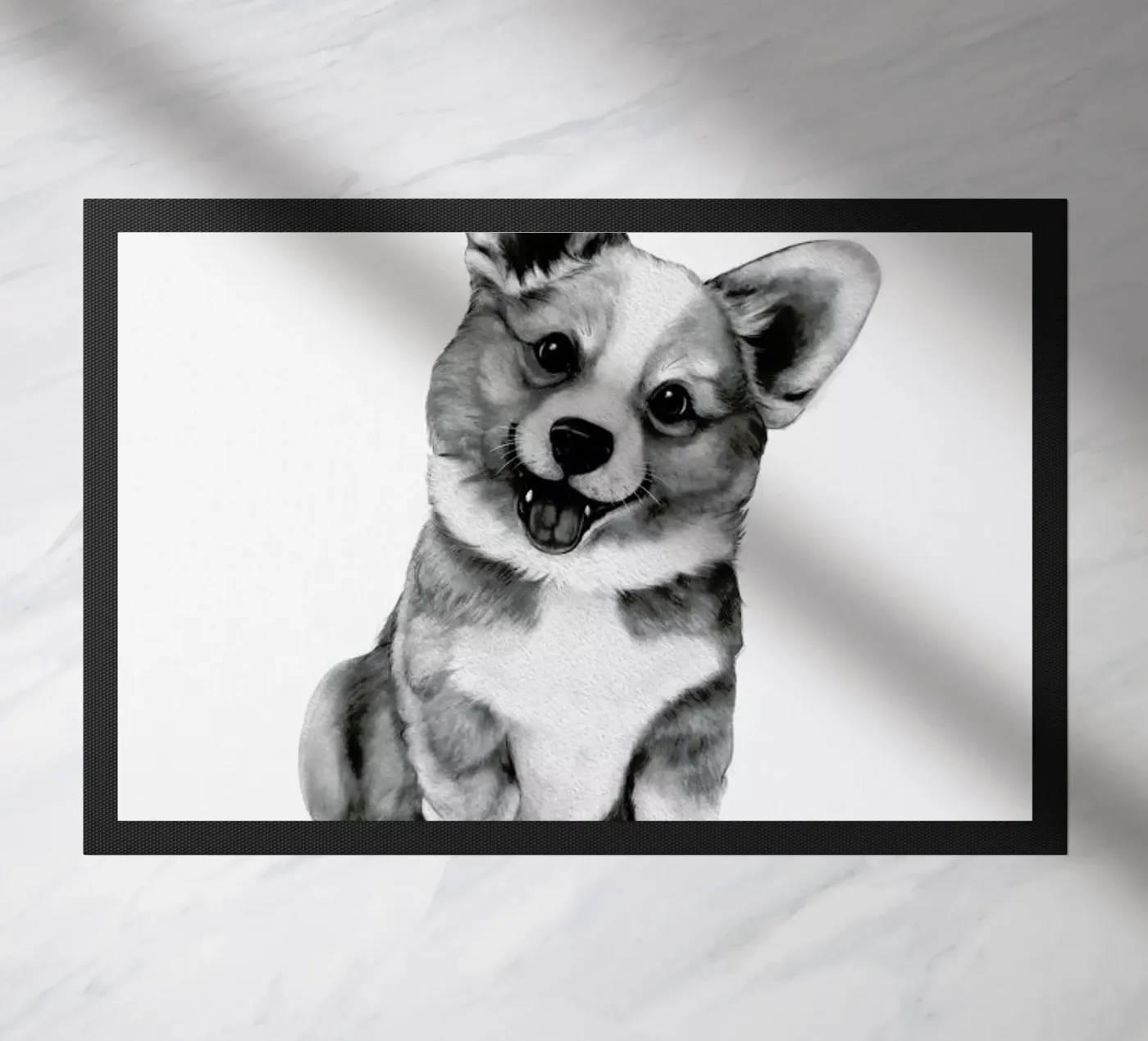 Happy Corgi zerbino da Laura Graves