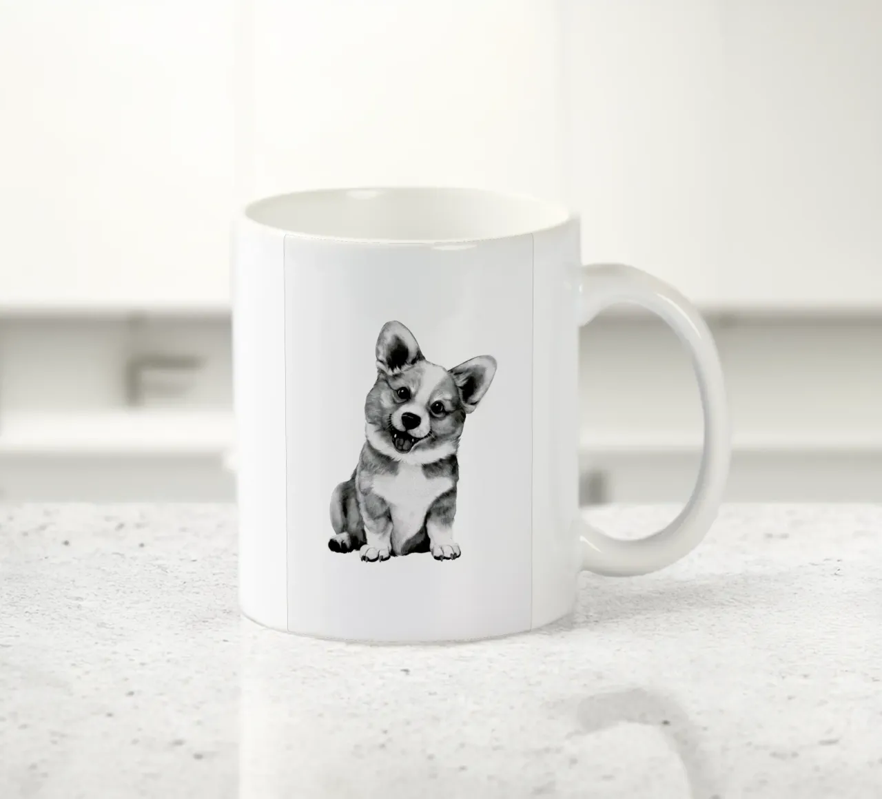 Happy Corgi tazza in ceramica da Laura Graves