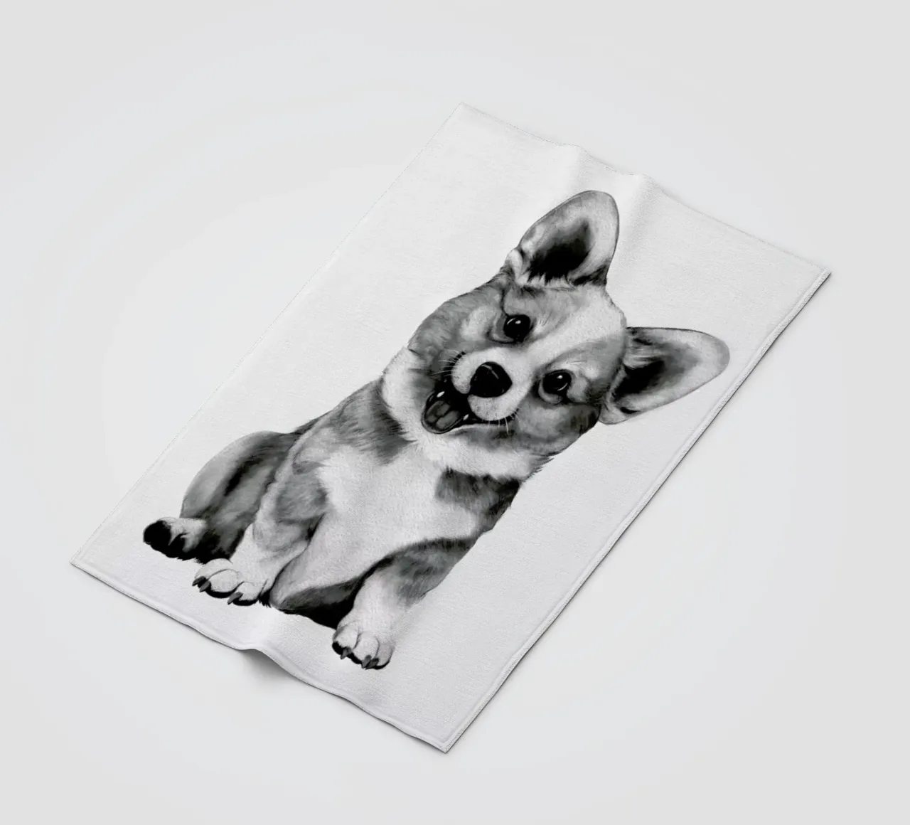Happy Corgi coperta in pile da Laura Graves