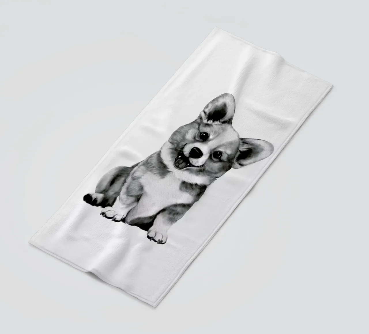 Happy Corgi telo mare da Laura Graves