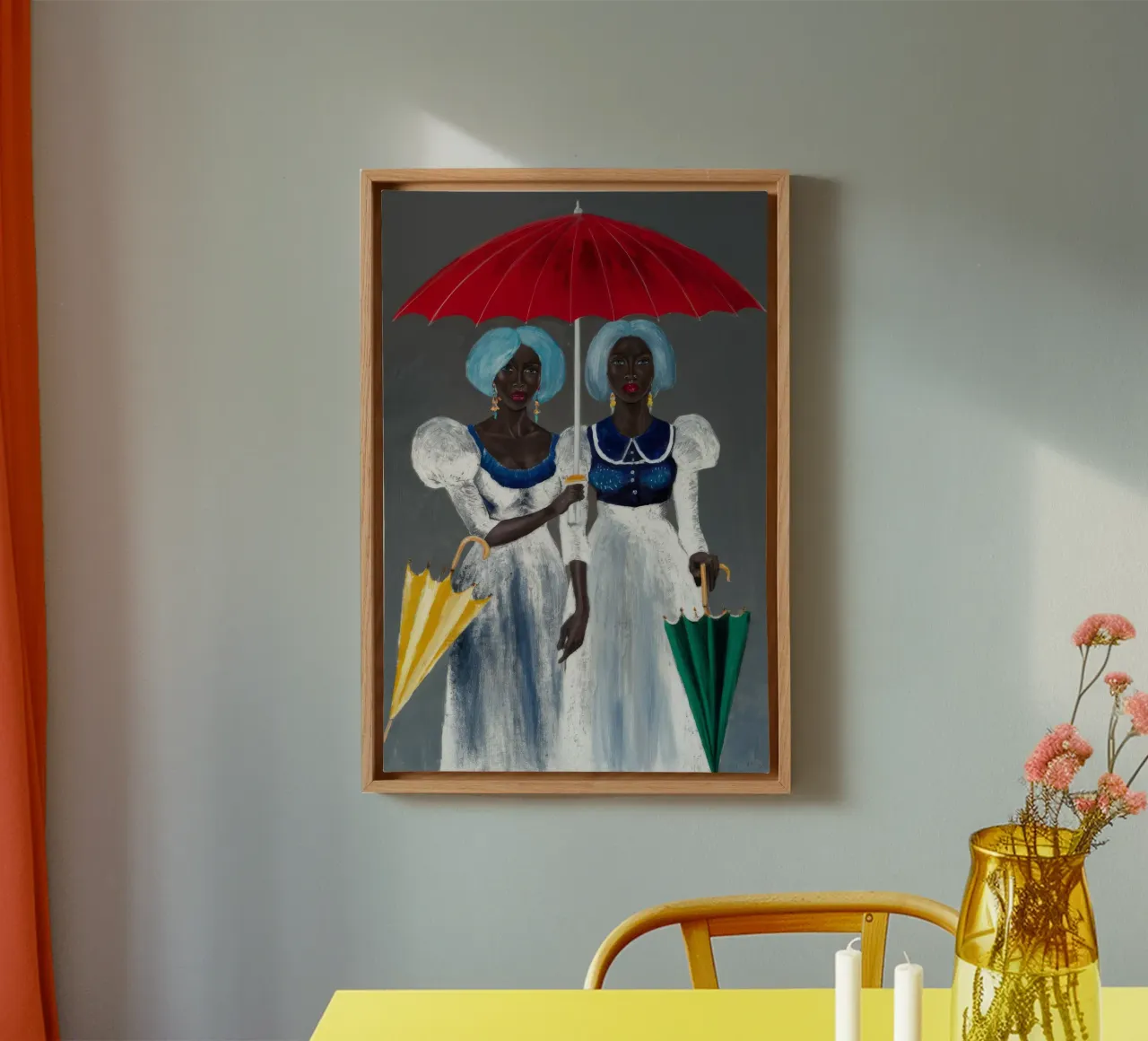 Paraplu Harmonie canvas met Baklijst van Ebony Carpenter