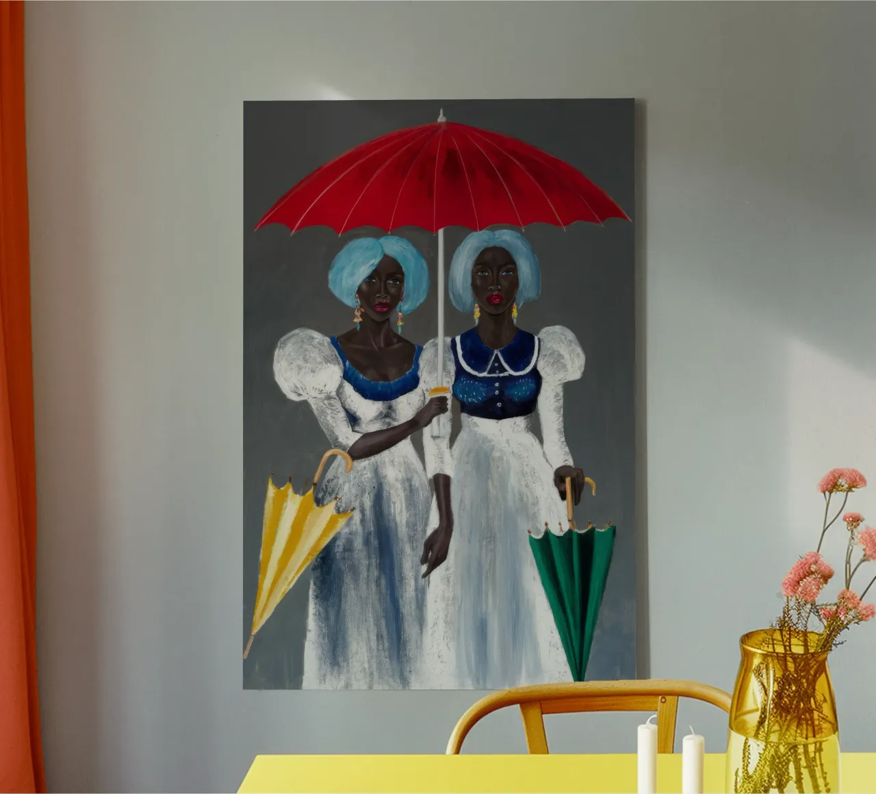 Paraplu Harmonie canvas met Baklijst van Ebony Carpenter