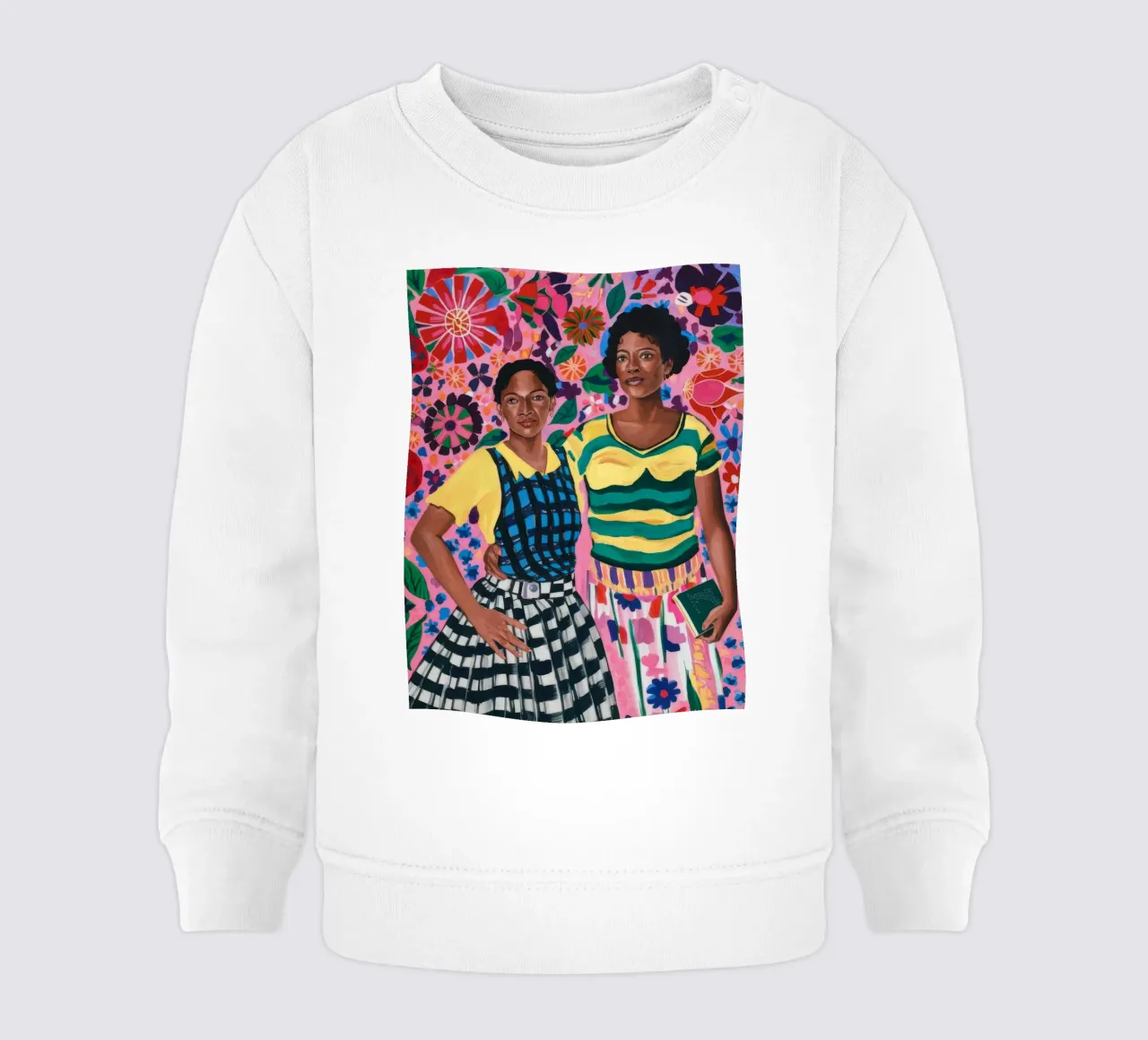 Floral Duo baby sweatshirt by Ebony Carpenter