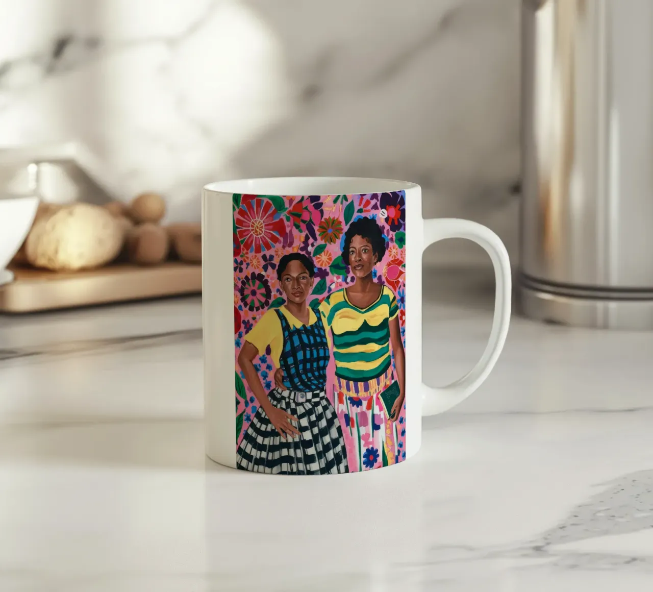 Duo floreale tazza in ceramica da Ebony Carpenter