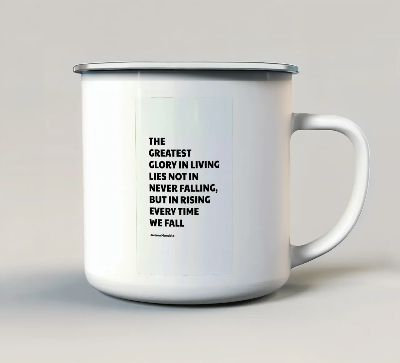 Every Time We Fall enamel mug by Studio One