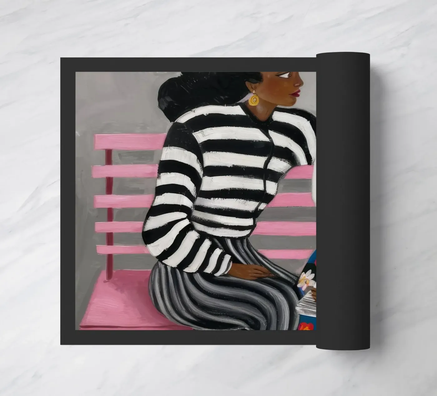 Conversations sur les bancs paillasson de Ebony Carpenter