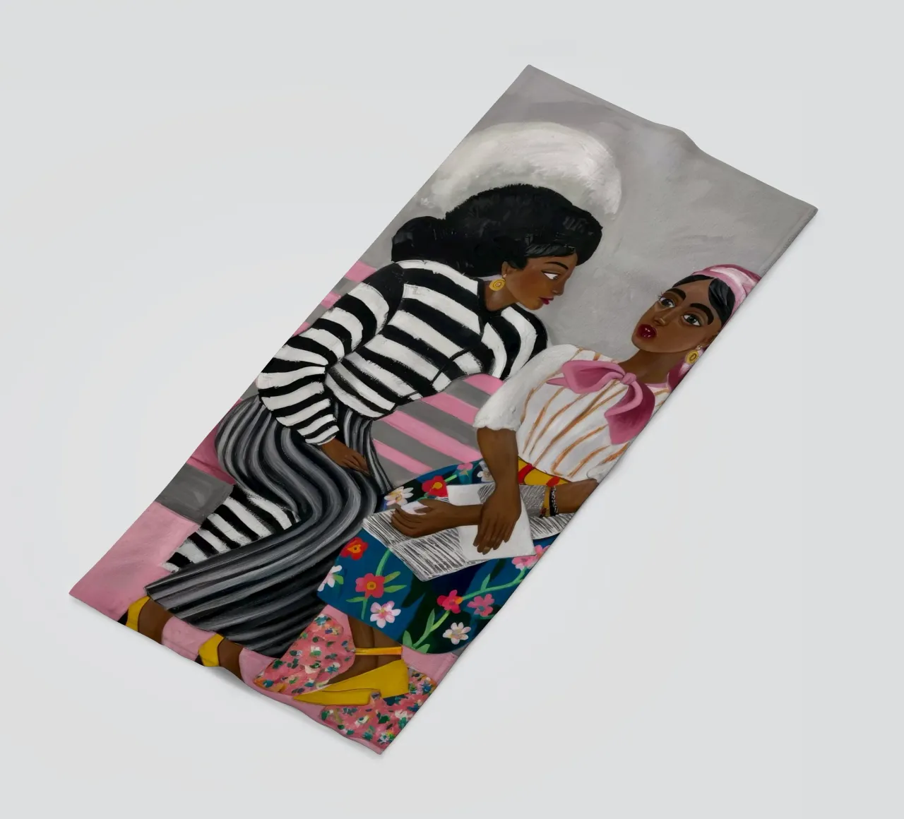 Conversazioni in panchina telo mare da Ebony Carpenter