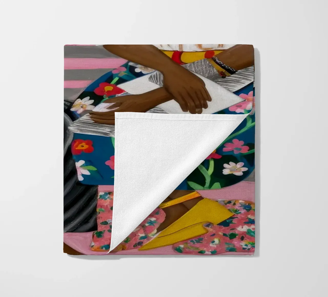 Conversazioni in panchina telo mare da Ebony Carpenter