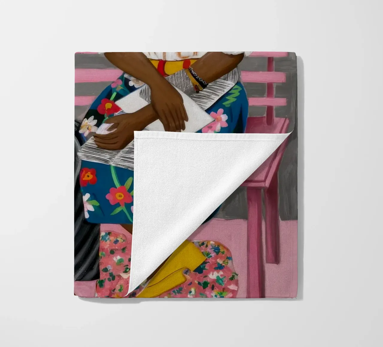 Conversazioni in panchina telo mare da Ebony Carpenter