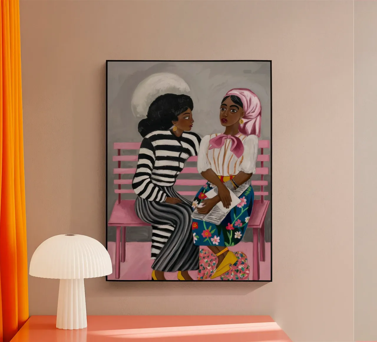 Bench Conversations acrylic glass by Ebony Carpenter