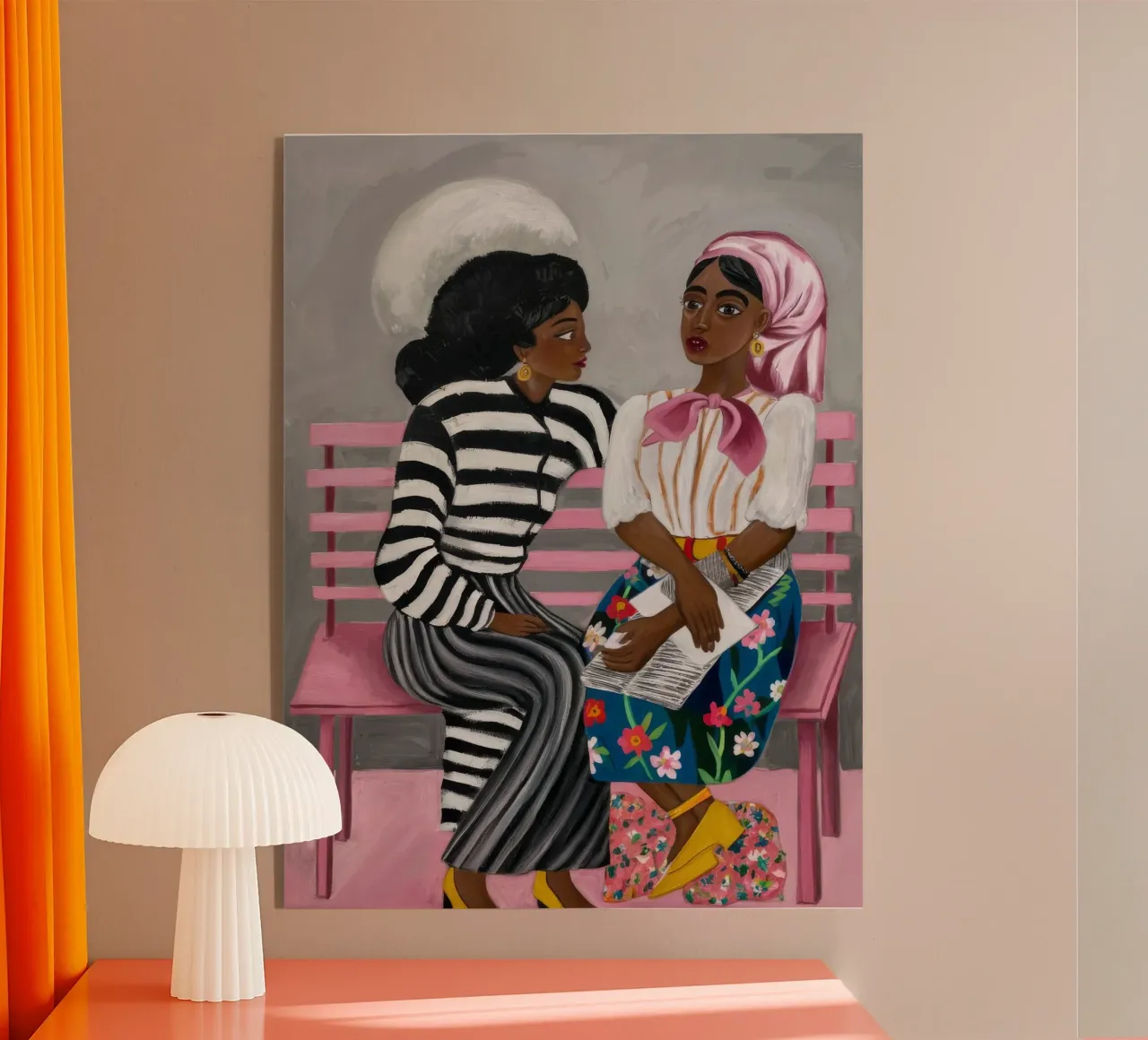 Bench Conversations acrylic glass by Ebony Carpenter