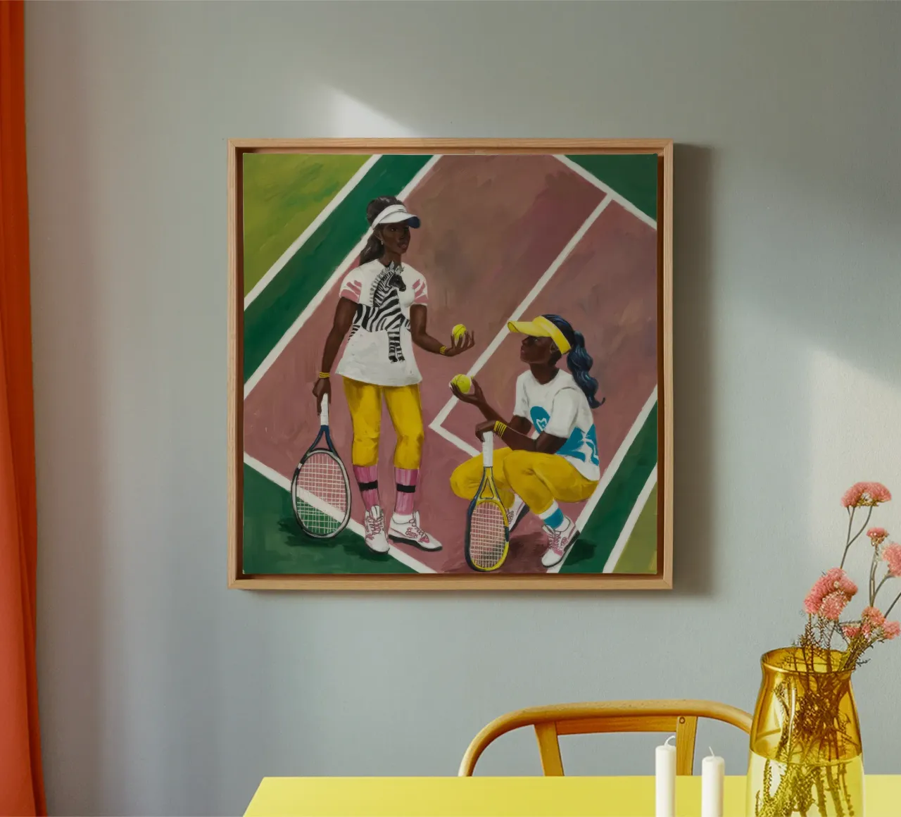 Associazione Tennis tela con Cornice a cassetta da Ebony Carpenter