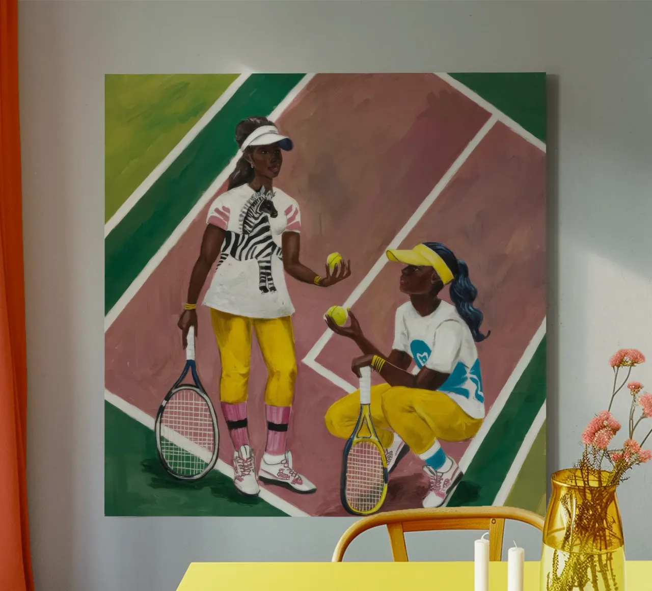 Associazione Tennis tela con Cornice a cassetta da Ebony Carpenter