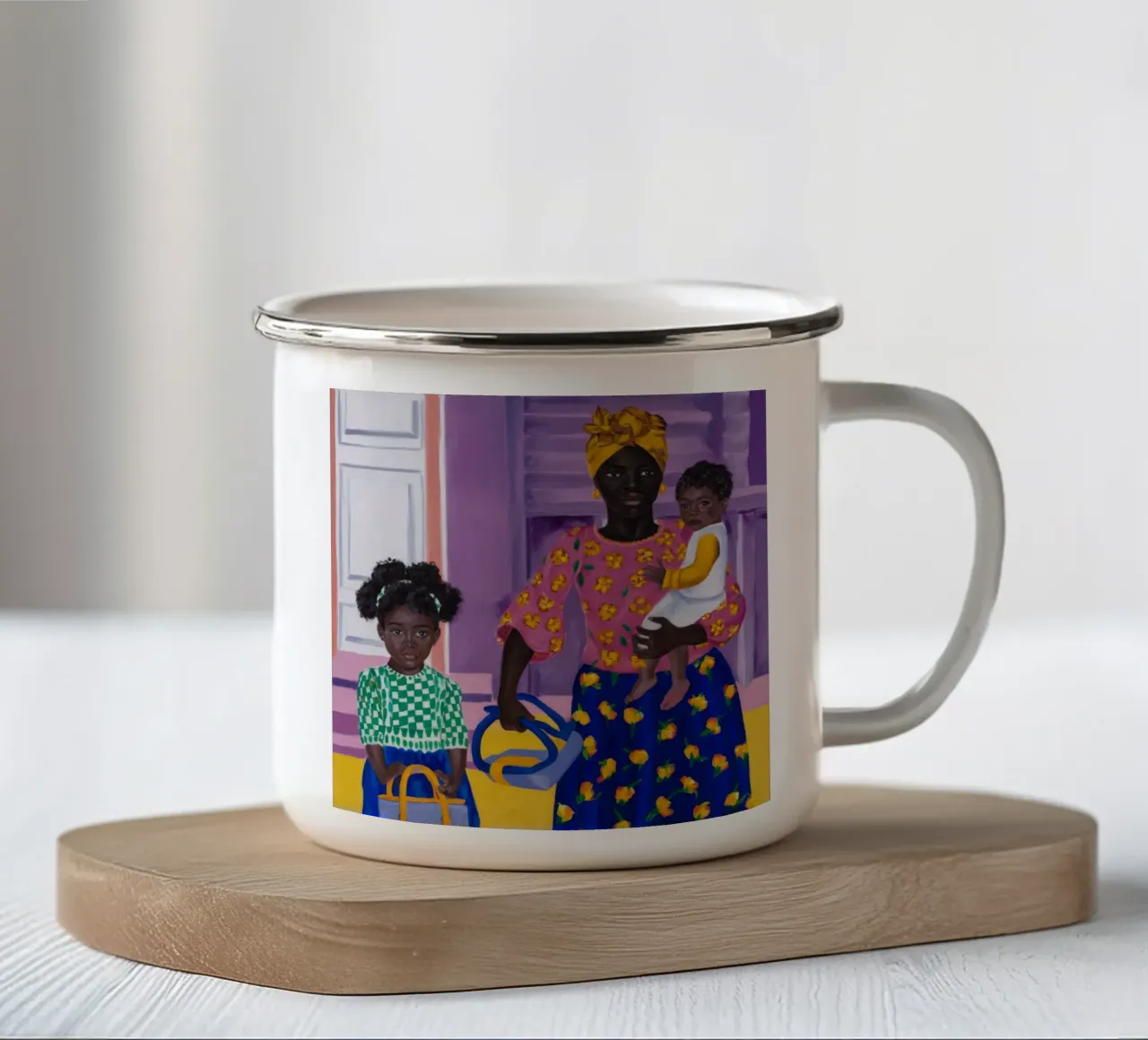 Momenti materni tazza in smalto da Ebony Carpenter