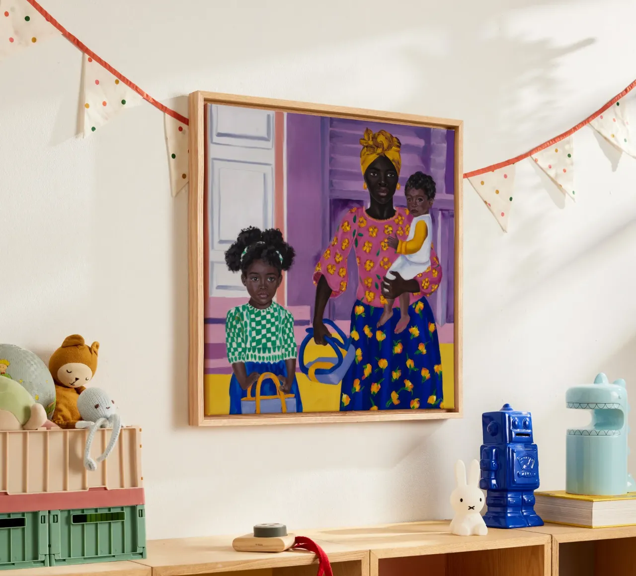 Momenti materni tela con Cornice a cassetta da Ebony Carpenter