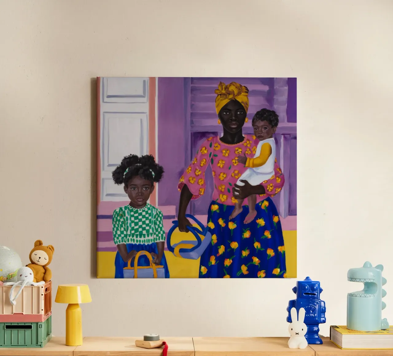 Momenti materni tela con Cornice a cassetta da Ebony Carpenter