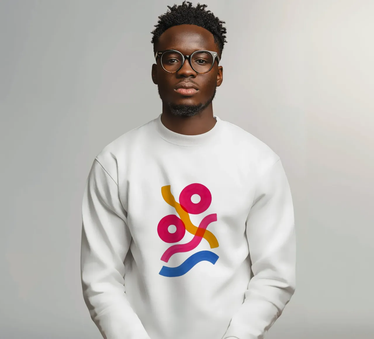 Shapes in Motion - Flow Form Series Sweatshirt von SMPLE