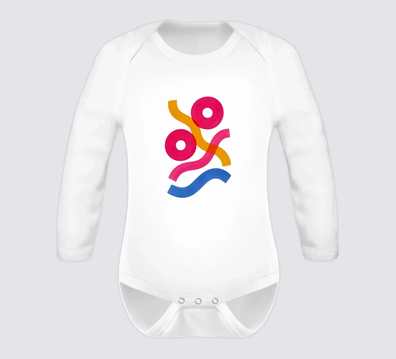 Shapes in Motion - Flow Form Series body neonato maniche lunghe da SMPLE