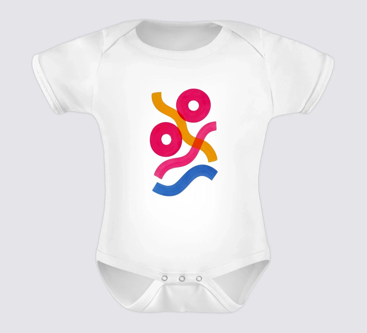 Shapes in Motion - Flow Form Series body neonato maniche corte da SMPLE