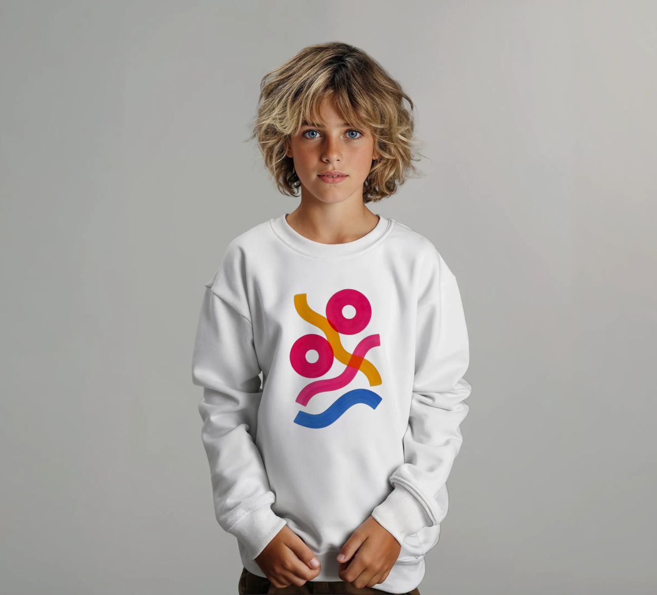 Shapes in Motion - Flow Form Series felpa bambino da SMPLE
