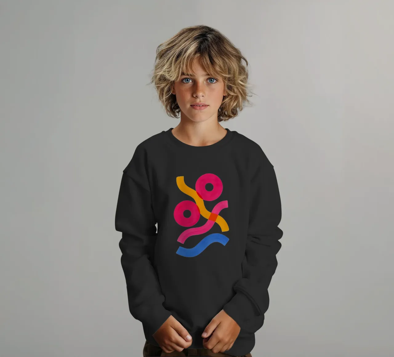 Shapes in Motion - Flow Form Series felpa bambino da SMPLE